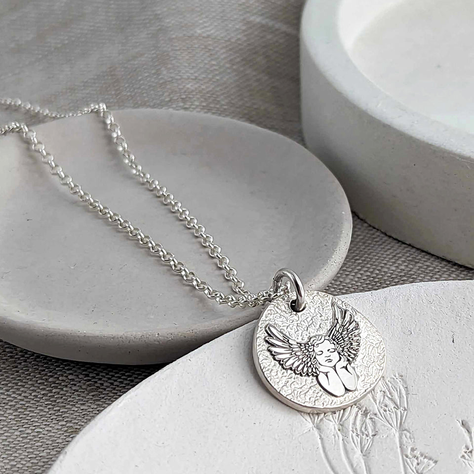 Memorial Ashes Angel Necklace | Silver or Gold