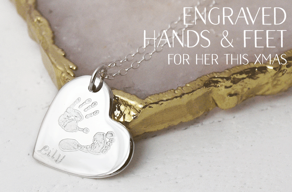 Engraved footprint necklace deals