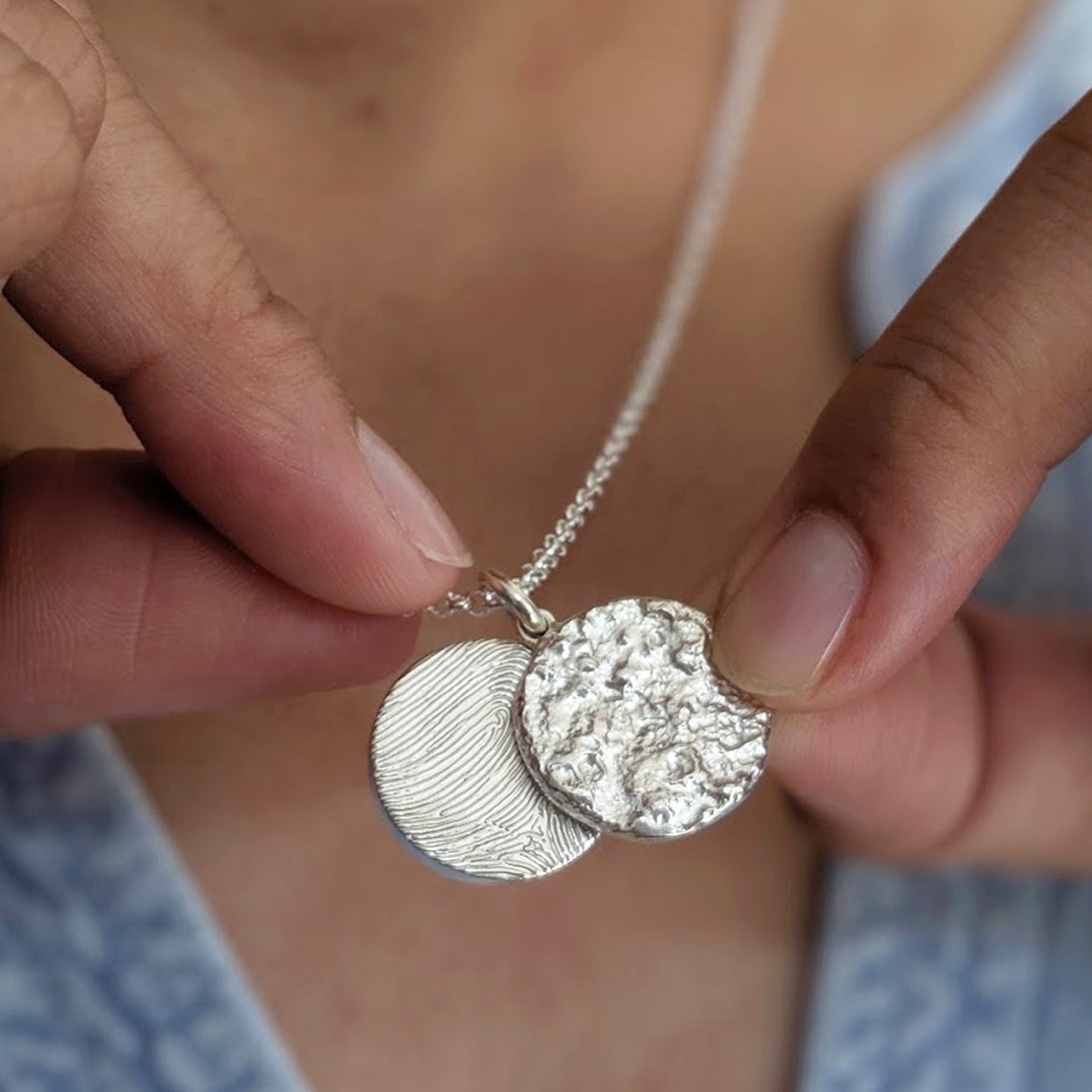 Fingerprint Jewellery | Moon Locket