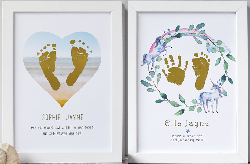 personalised handprint footprint gift