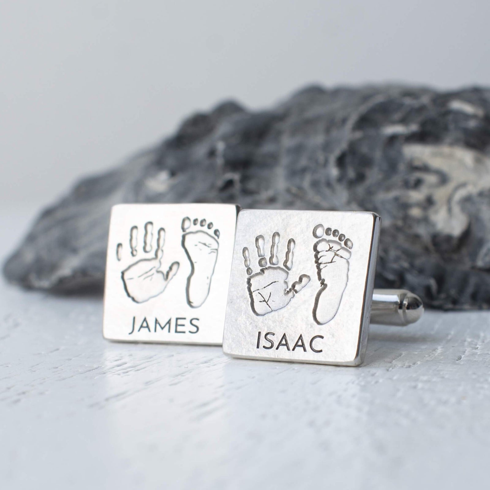 FINGERPRINT, HANDPRINT & MEMORIAL ASHES CUFFLINKS