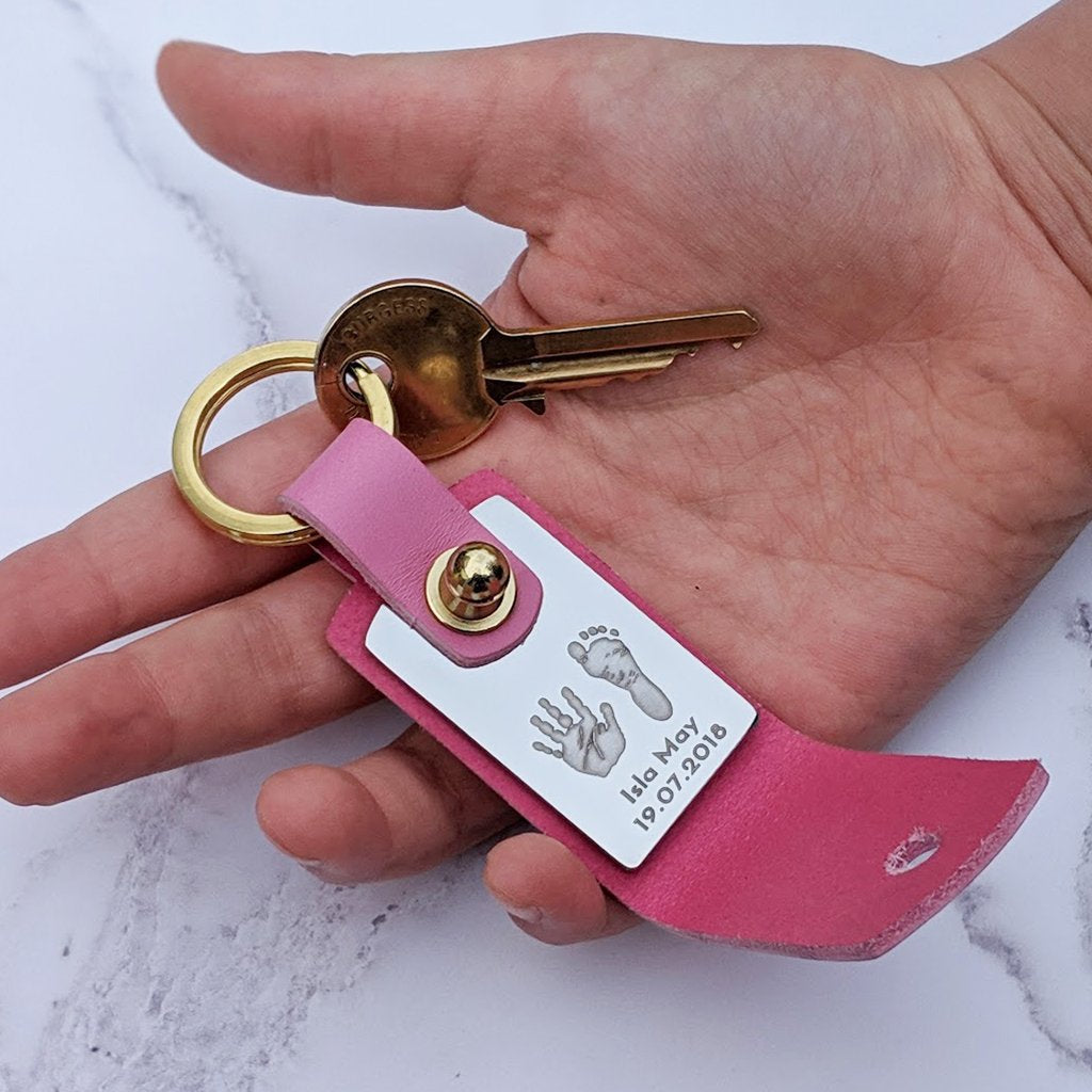 PERSONALISED PHOTO, FINGERPRINT & HANDPRINT KEYRINGS
