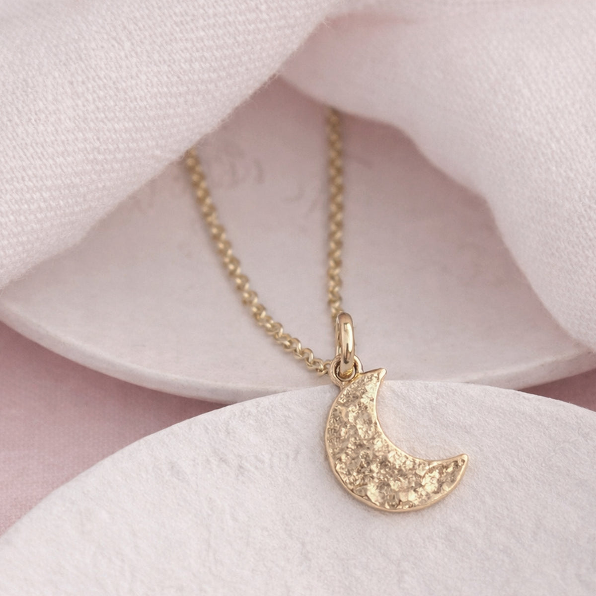 Memorial Ashes Crescent Moon Pendant Necklace