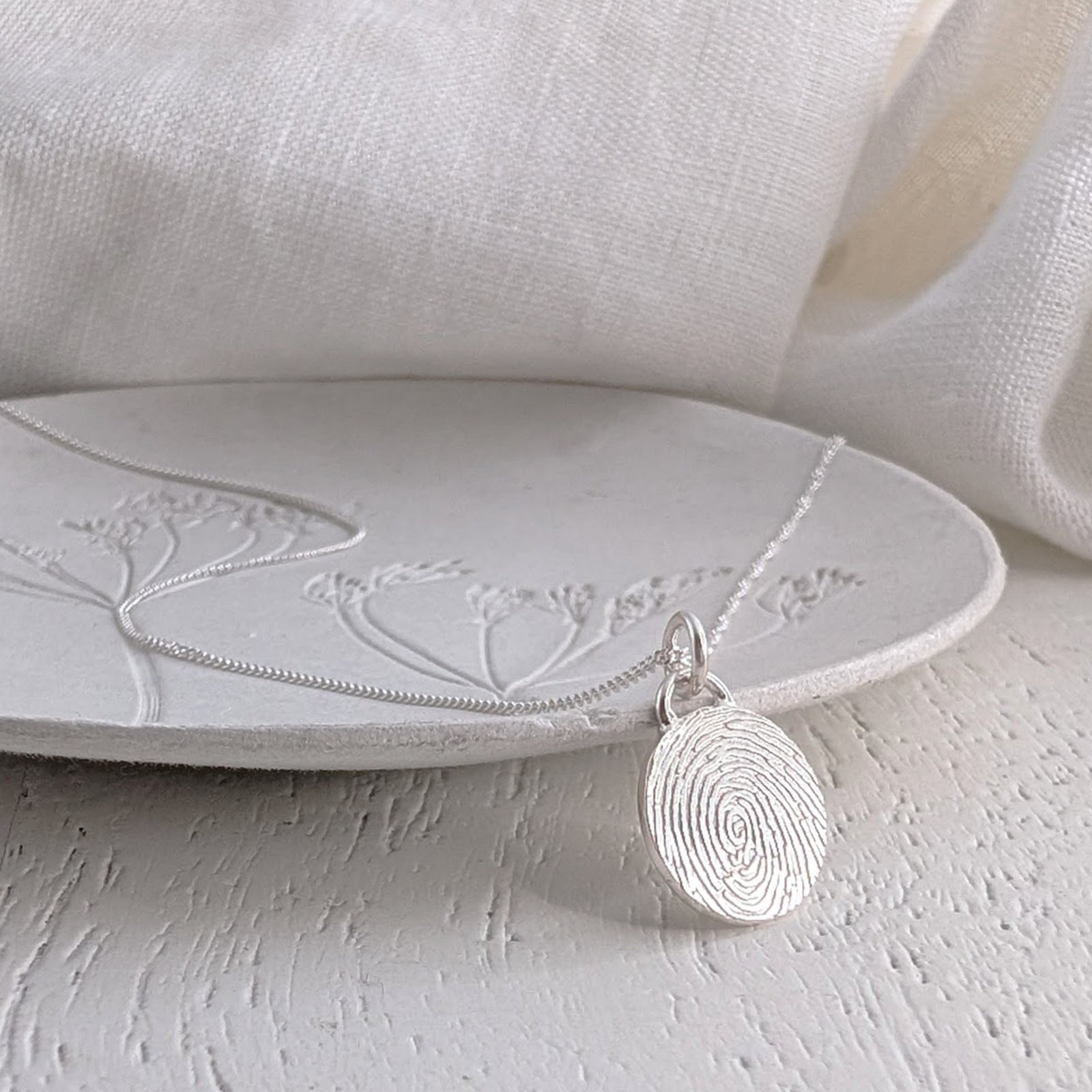 DAINTY DISC FINGERPRINT CHARM