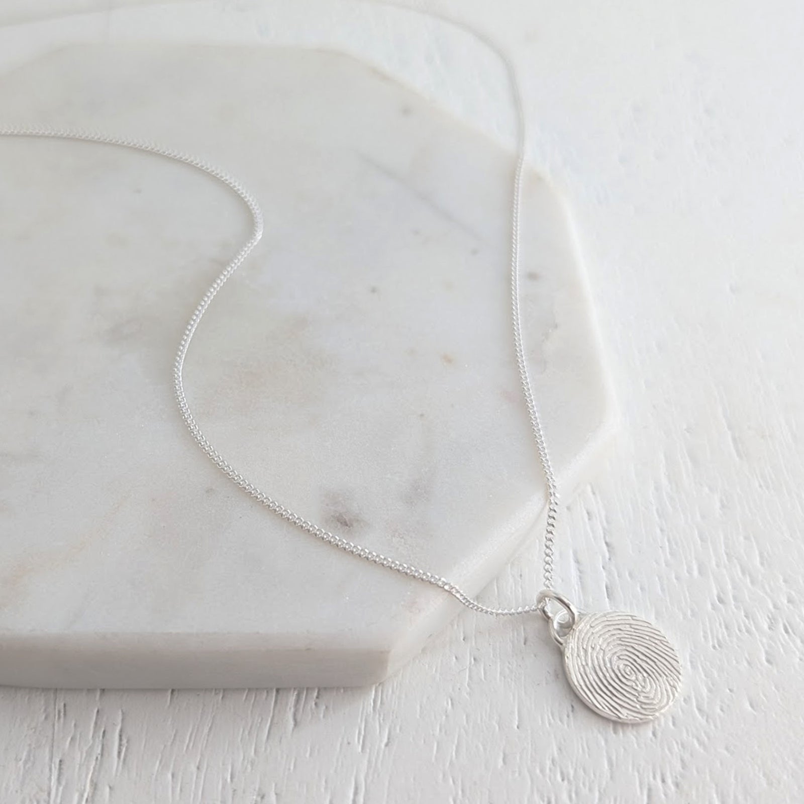 DAINTY DISC FINGERPRINT CHARM