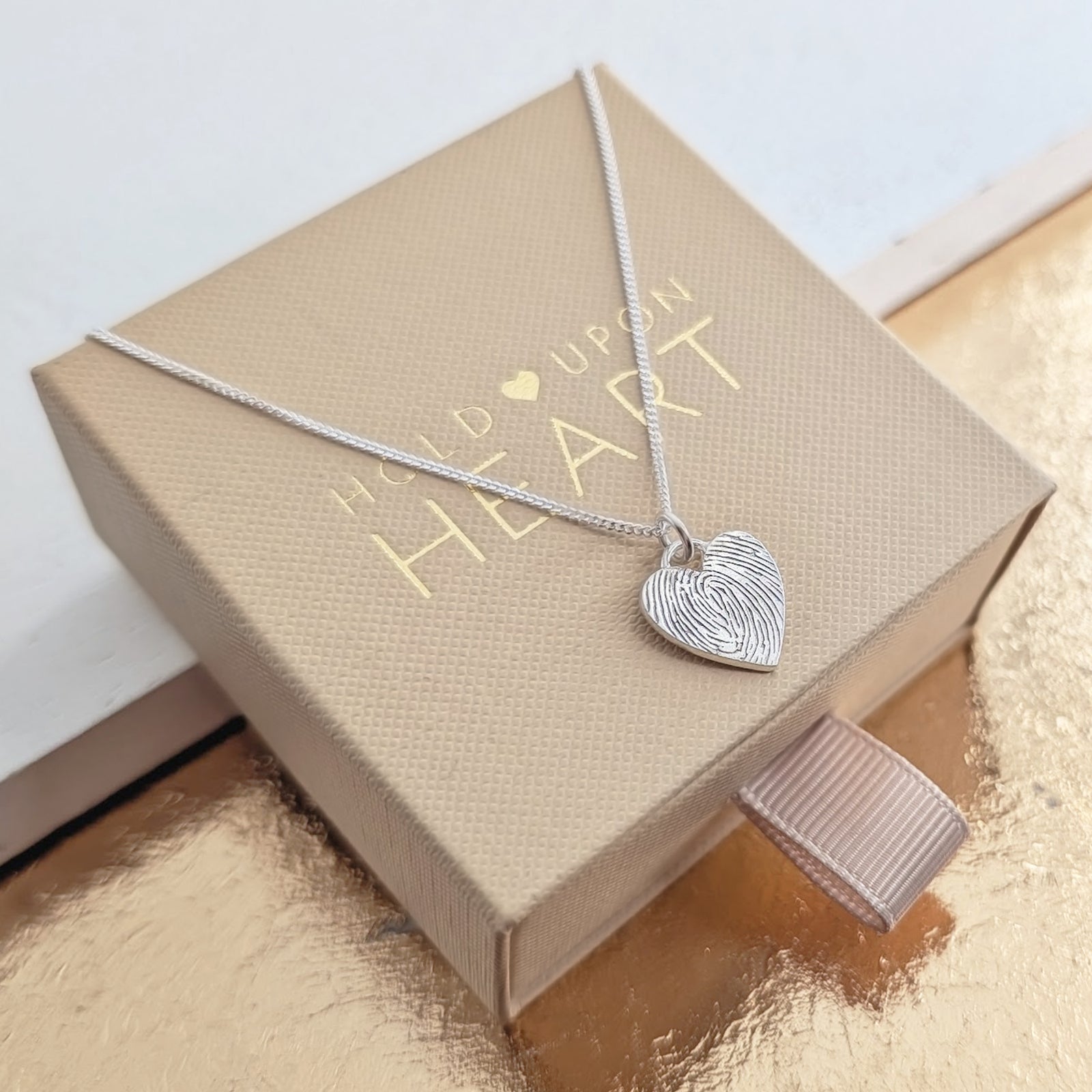 DAINTY HEART FINGERPRINT CHARM