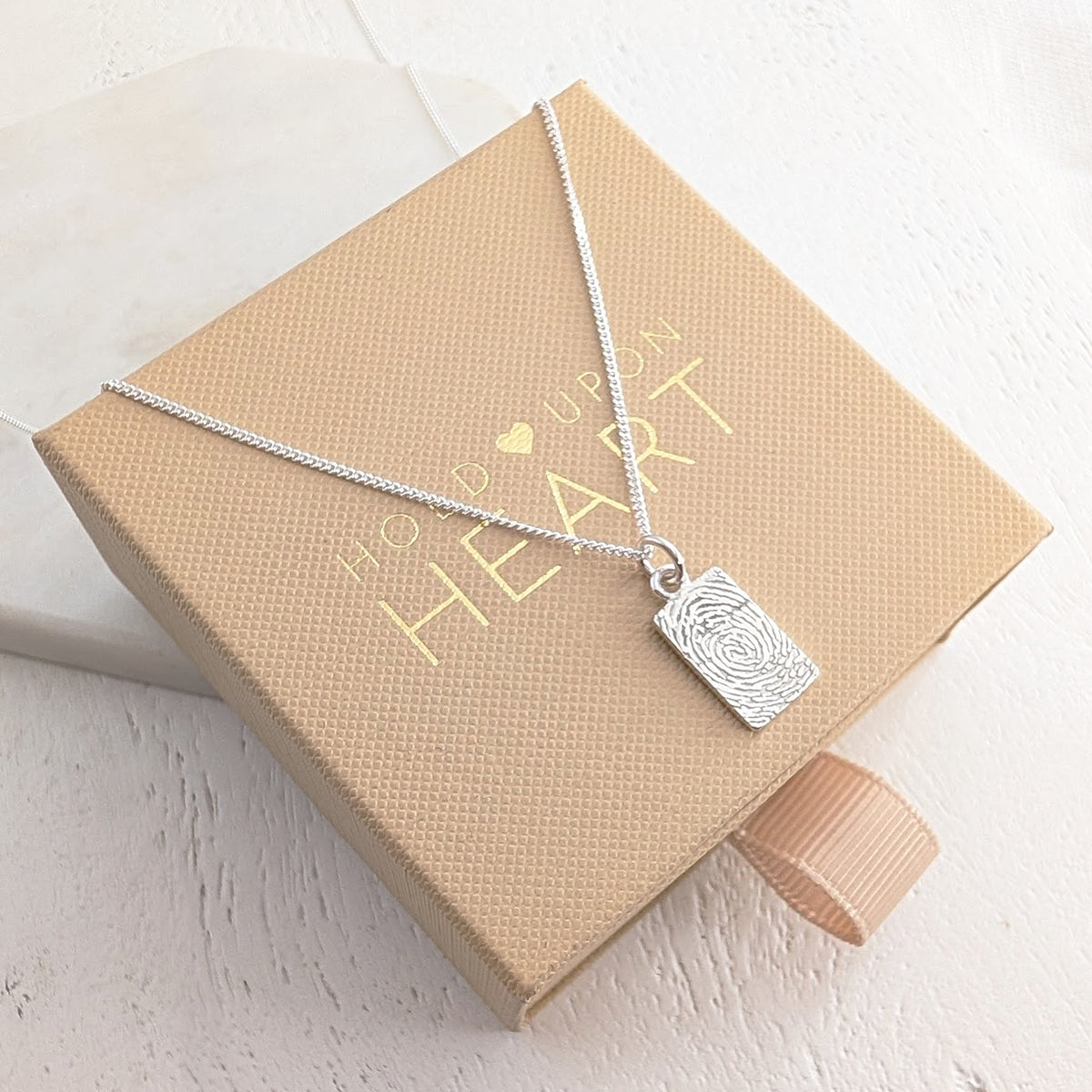 DAINTY TAG FINGERPRINT CHARM