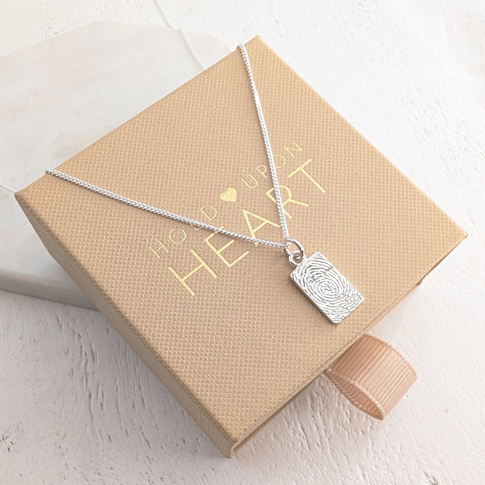 DAINTY TAG FINGERPRINT CHARM