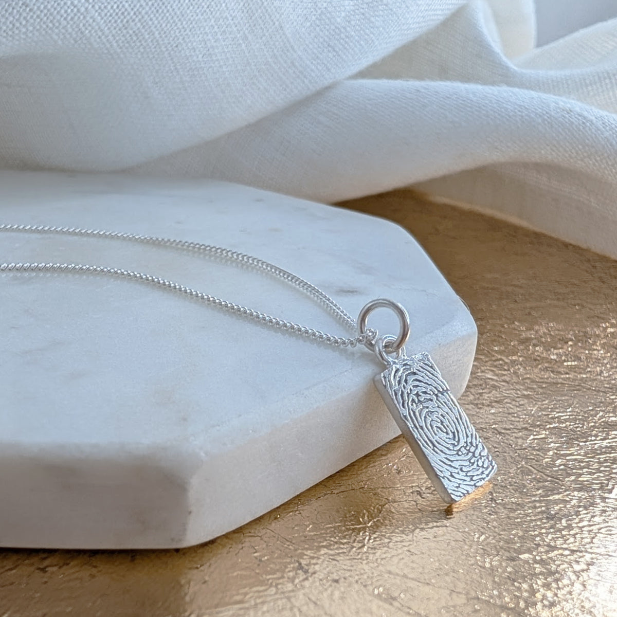 DAINTY TAG FINGERPRINT CHARM