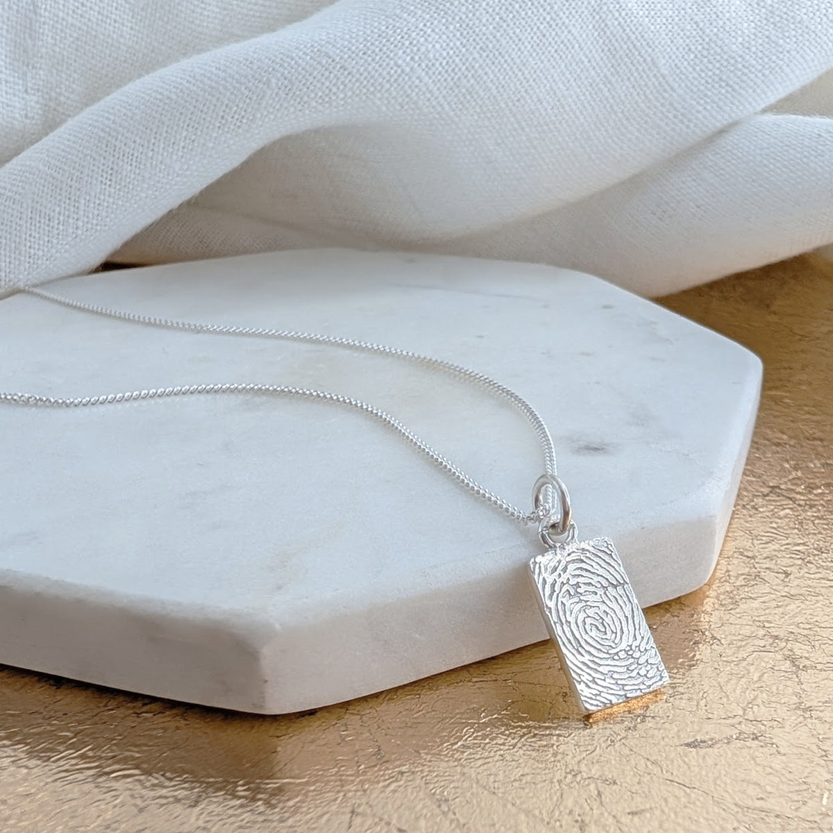 DAINTY TAG FINGERPRINT CHARM