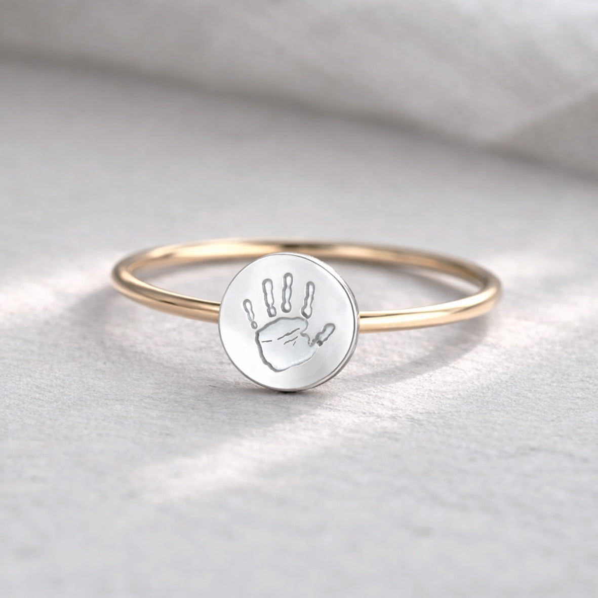 Handprint Footprint RIng | Silver and Gold