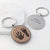 Wooden Handprint Footprint Keyring