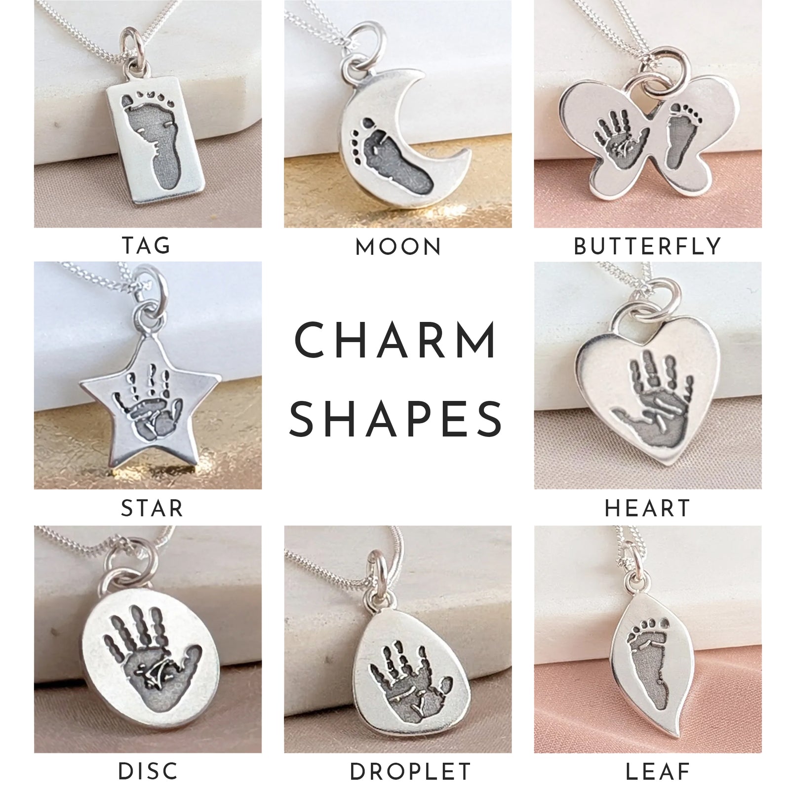 LITTLE LUXURIES HAND or FOOTPRINT CHARM BRACELET