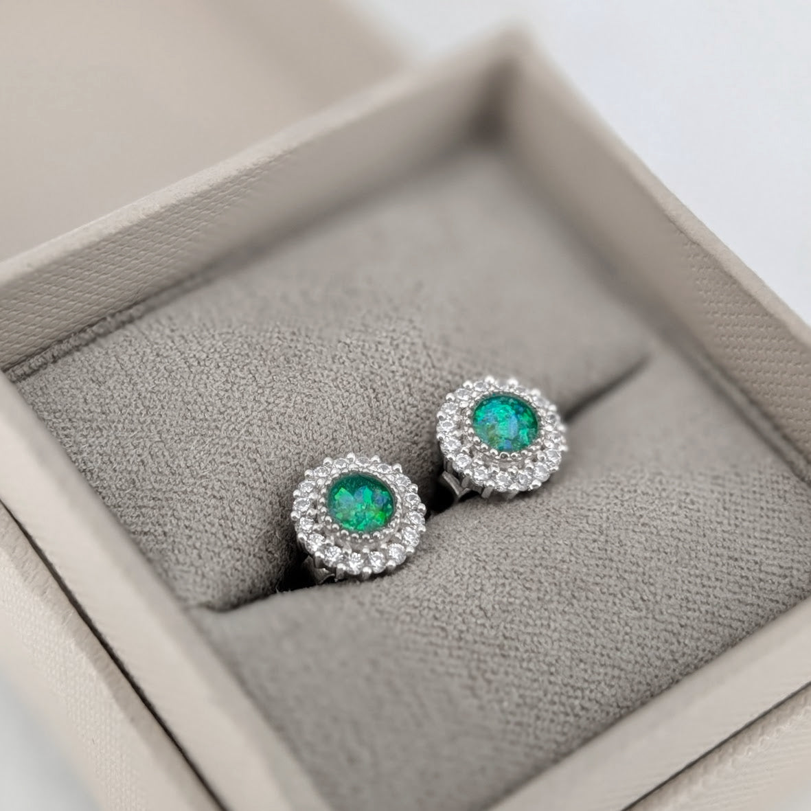 MEMORIAL ASHES HALO STUD EARRINGS