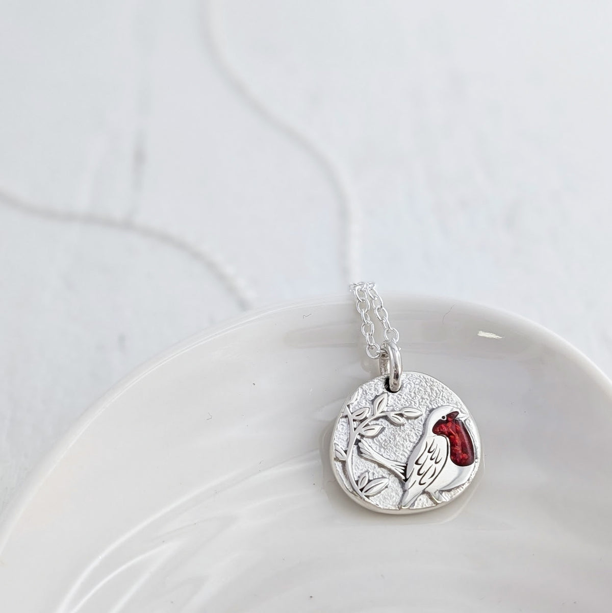 Memorial Ashes Robin Necklace | Silver or Gold