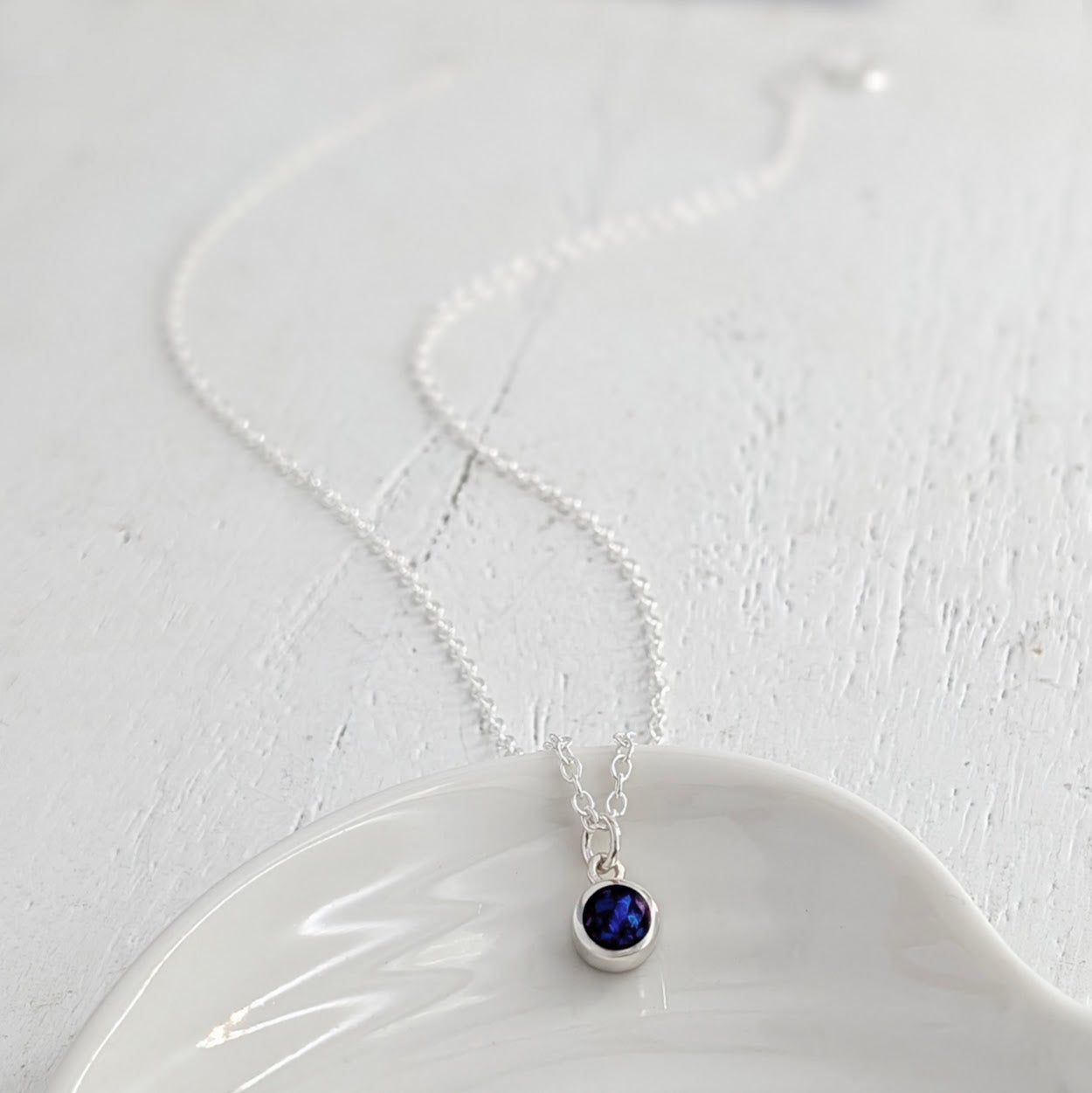 Elegant memorial ashes necklace with opal