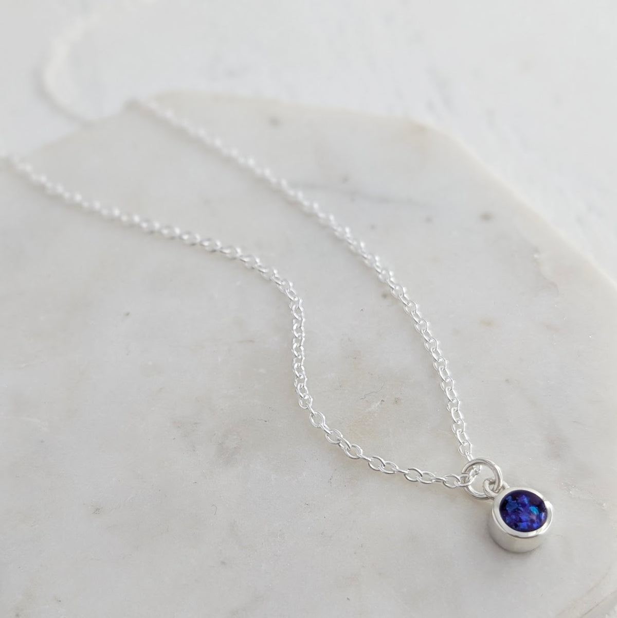 Cremation ashes necklace - handmade in the UK
