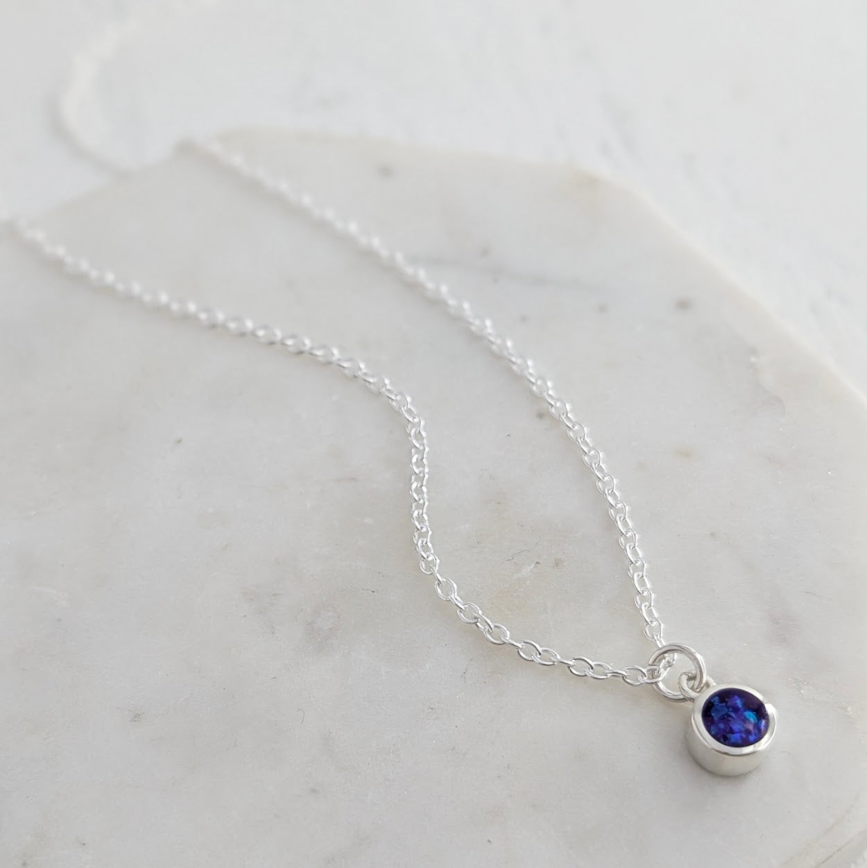 Cremation ashes necklace - handmade in the UK