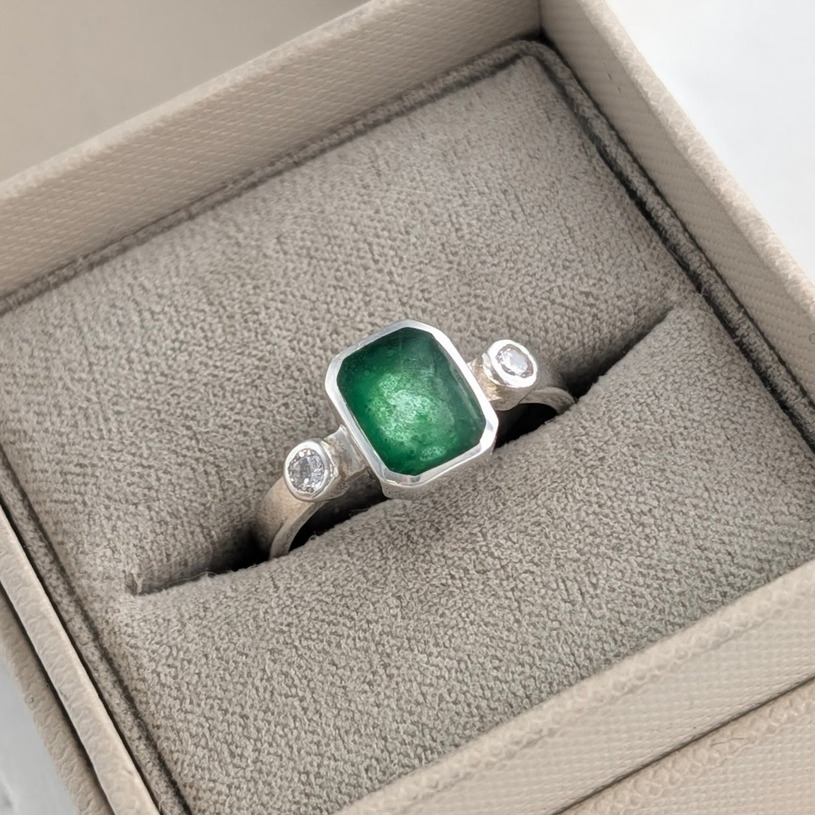 Sterling silver ring for loved one’s cremation ashes