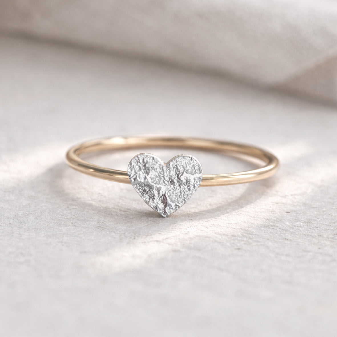 Memorial Ashes Heart Ring | Memorial Ashes Jewellery in Silver and Gold