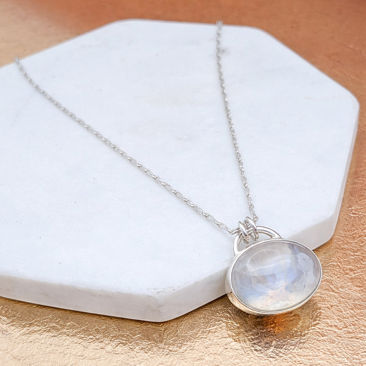 Memorial Ashes Moonstone Pendant Necklace