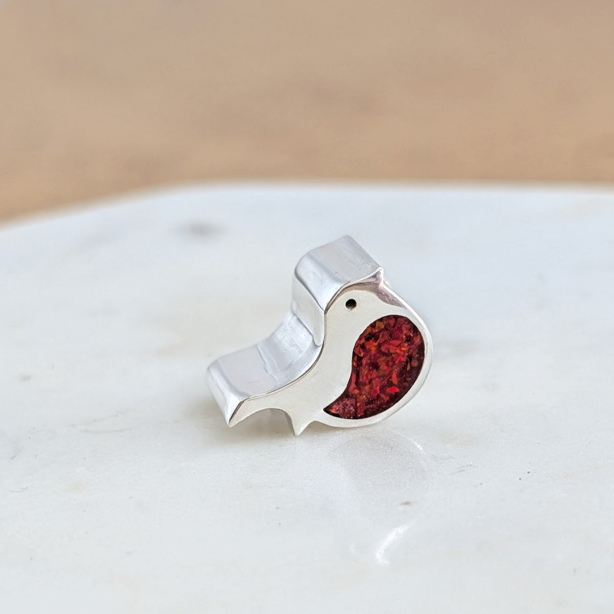 MEMORIAL ASHES ROBIN CHARM BEAD