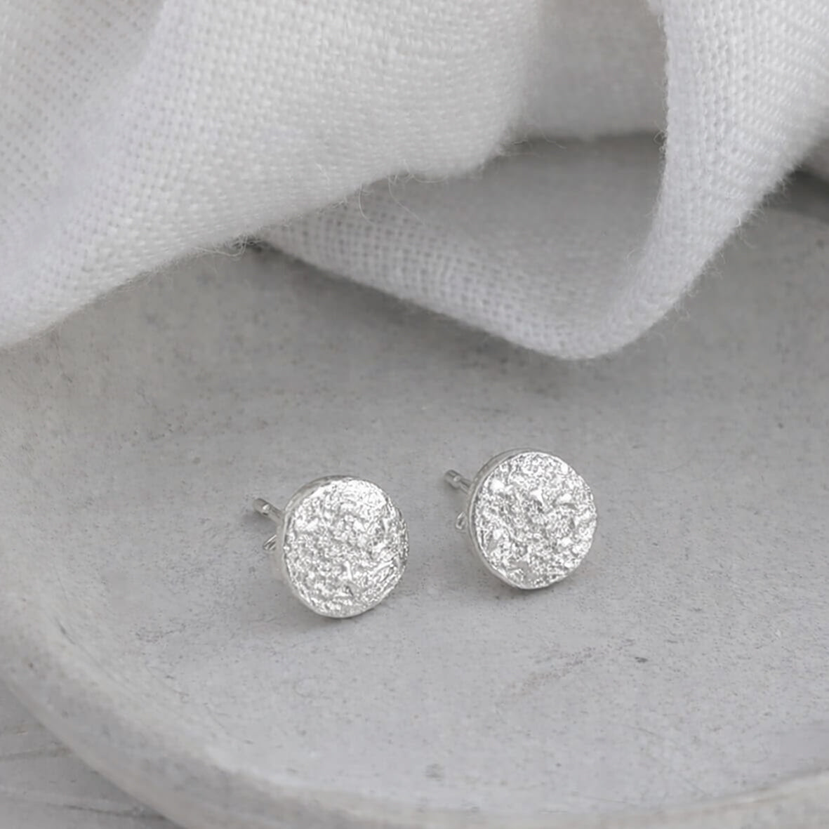 MEMORIAL ASHES IMPRINT STUD EARRINGS