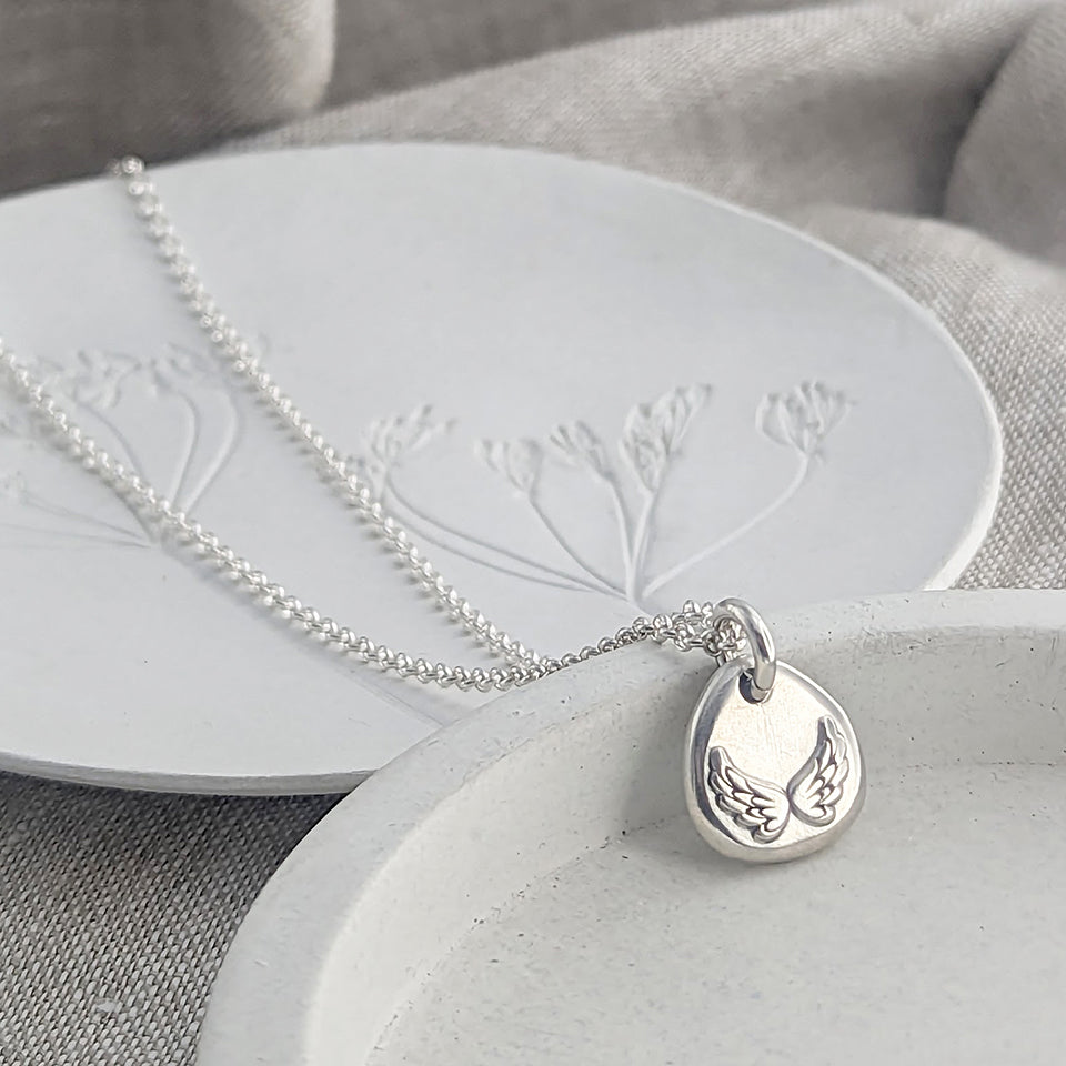 Memorial Ashes Jewellery | Angel Wings Necklace