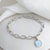 Memorial Ashes Silver Charm Bracelet | Cushion