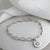 Memorial Ashes SIlver Charm Bracelet | Flower Pebble