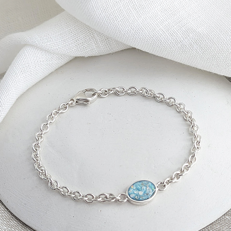 Sterling silver memorial on sale bracelets