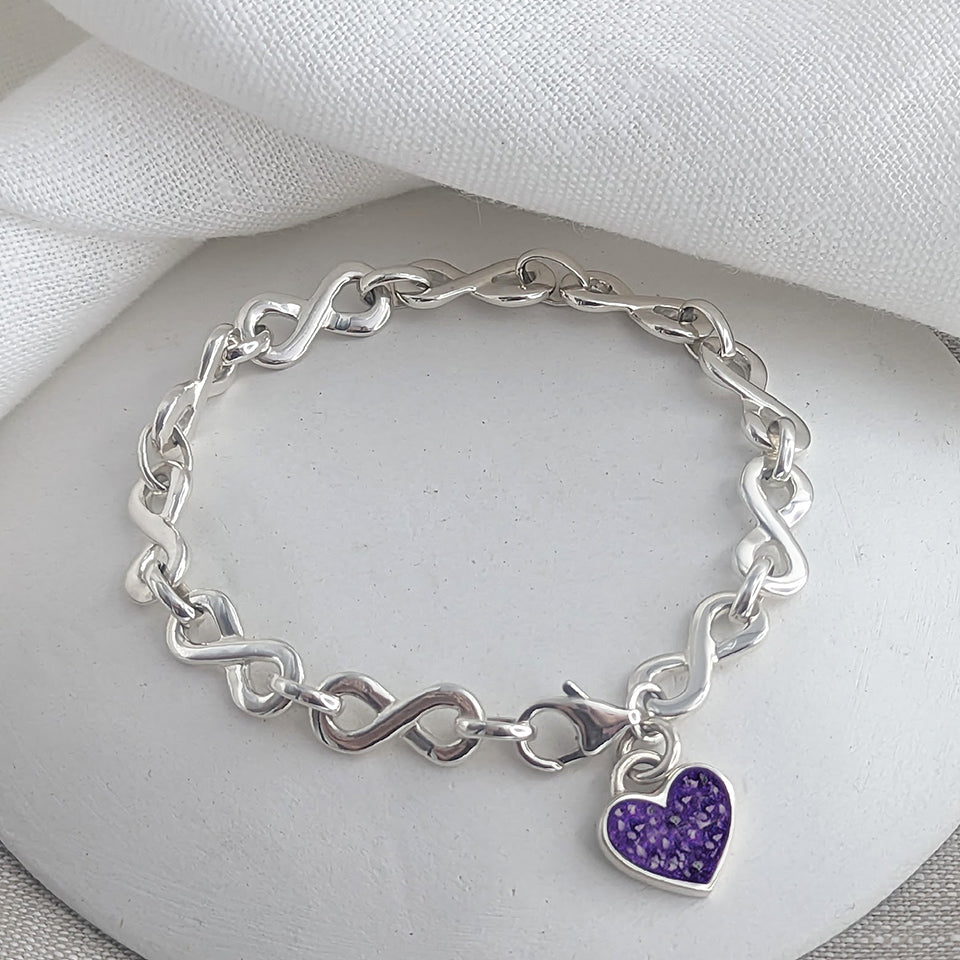 Infinite Love Memorial Ashes Charm Bracelet