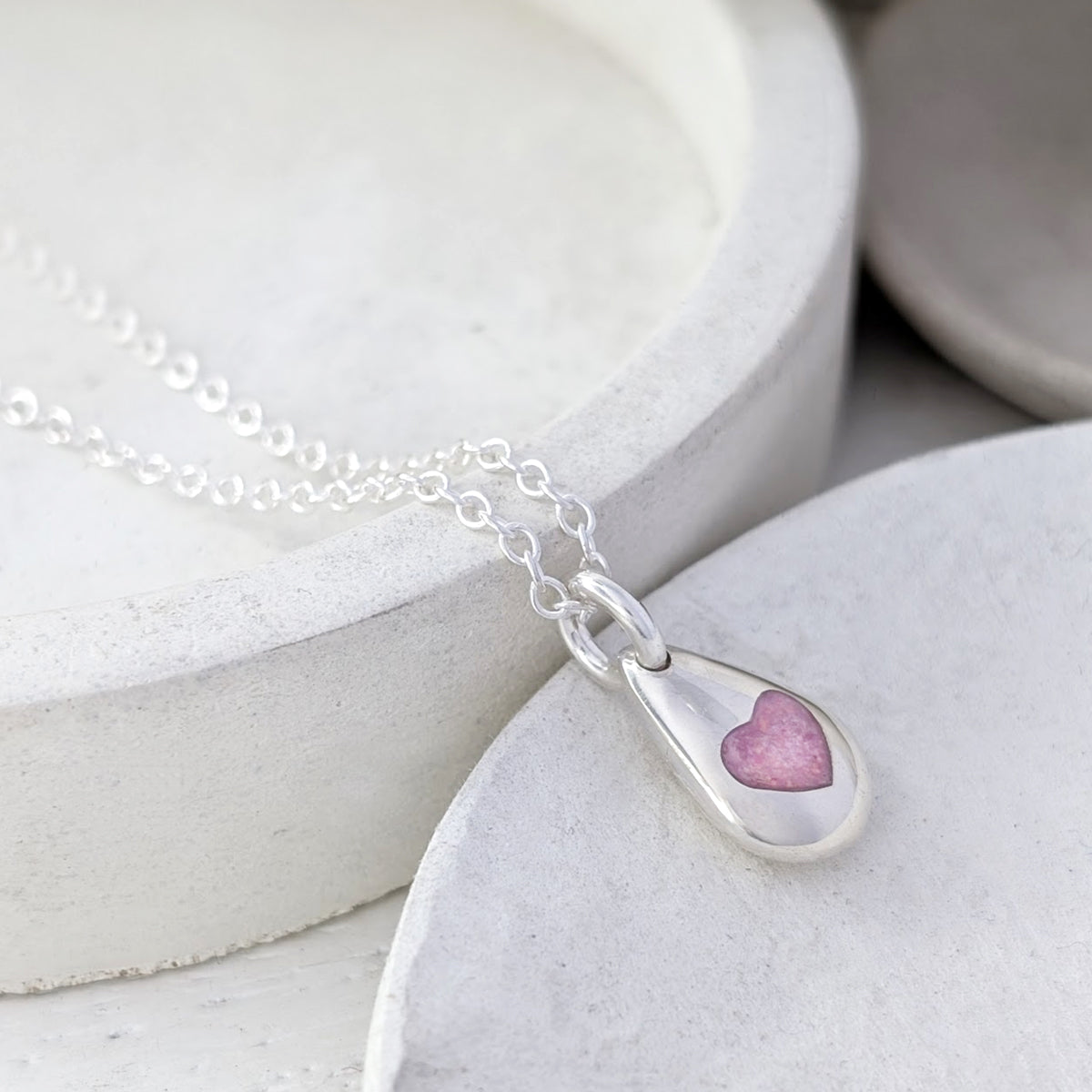 Memorial Ashes Droplet Necklace