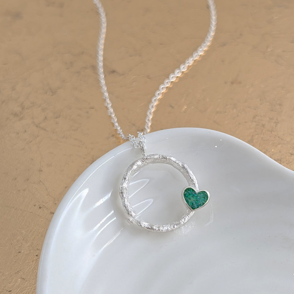 Memorial ashes eternal embrace necklace