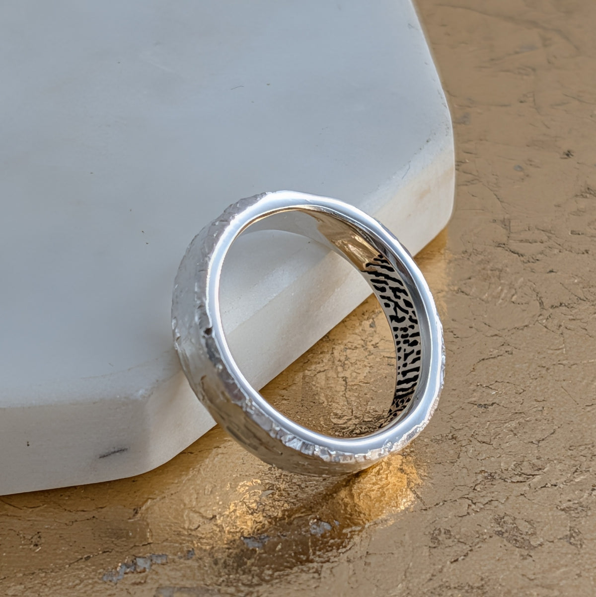 Fingerprint wedding ring 