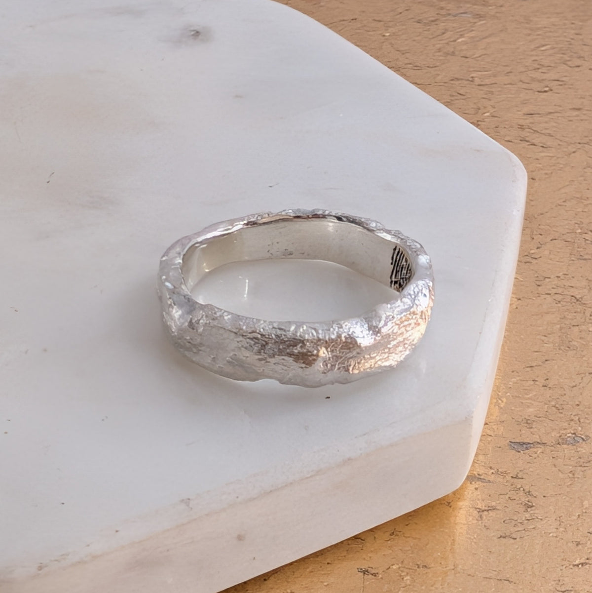 Organic personalised ring - personalised jewellery