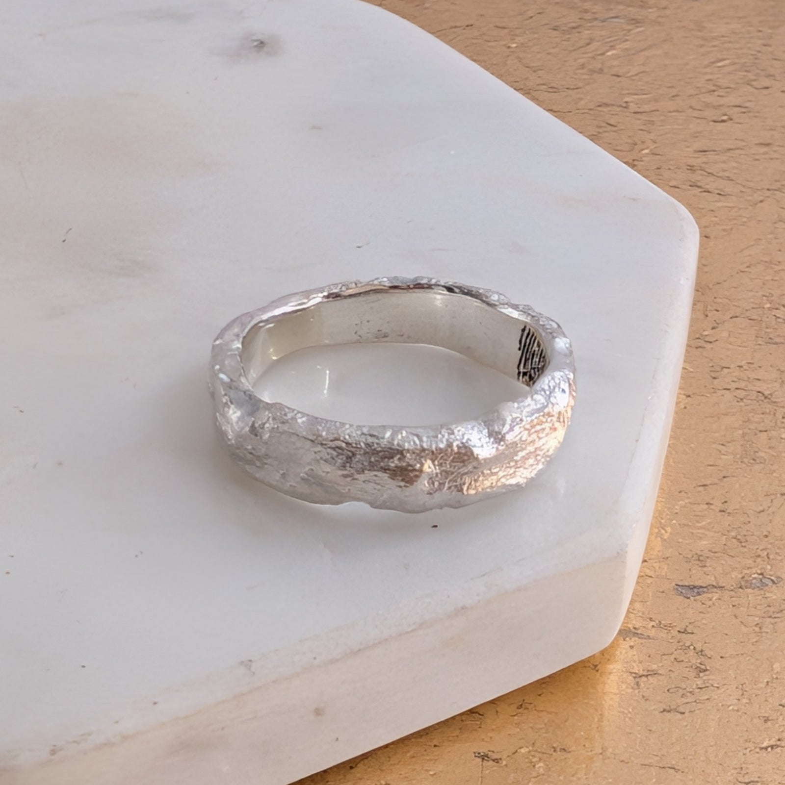 Organic personalised ring - personalised jewellery