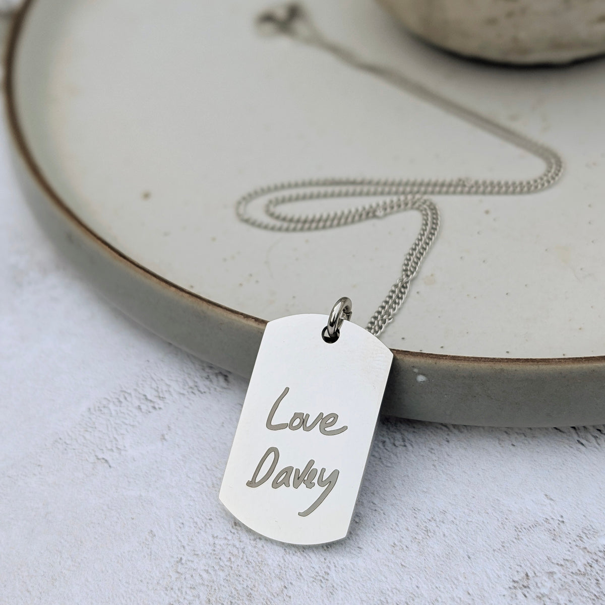 handwriting necklace