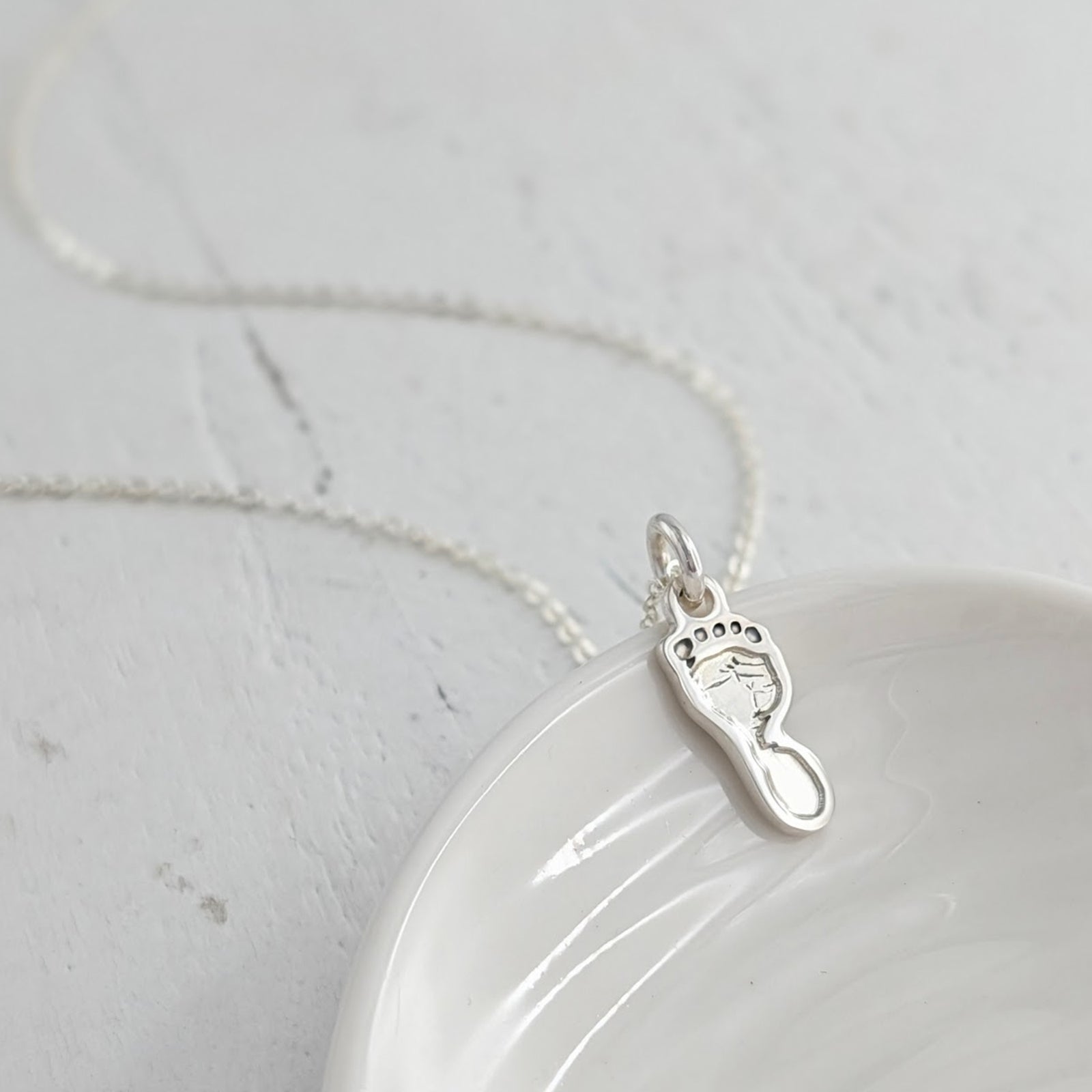 Baby Footprint silver necklace
