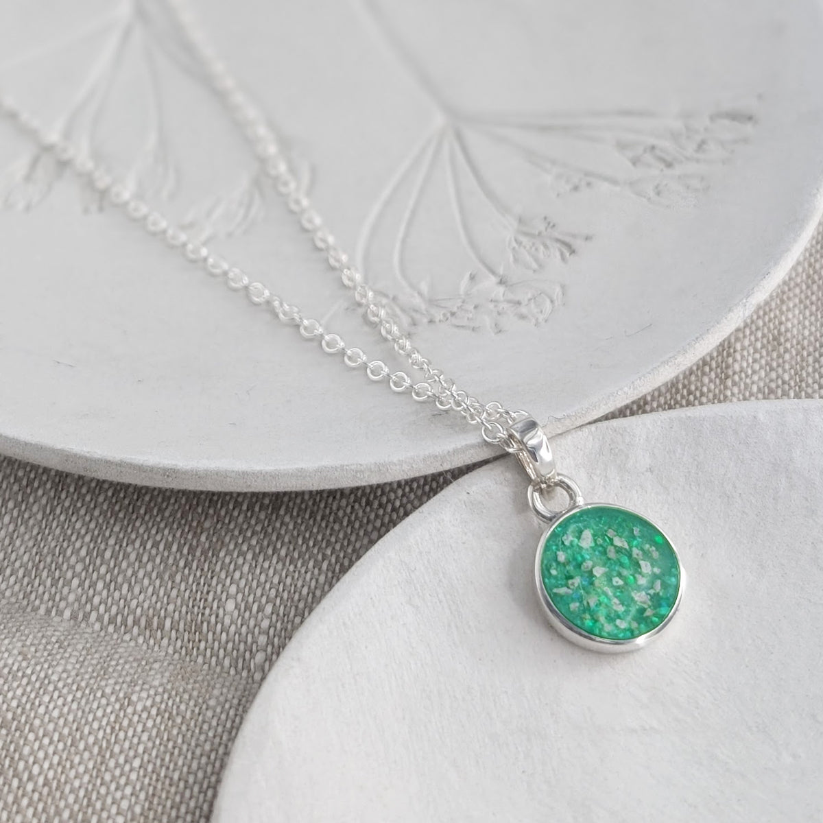 Memorial  Ashes Charm Necklace