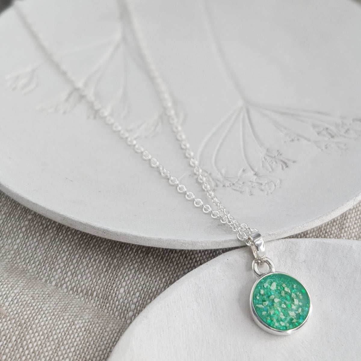 Memorial  Ashes Charm Necklace