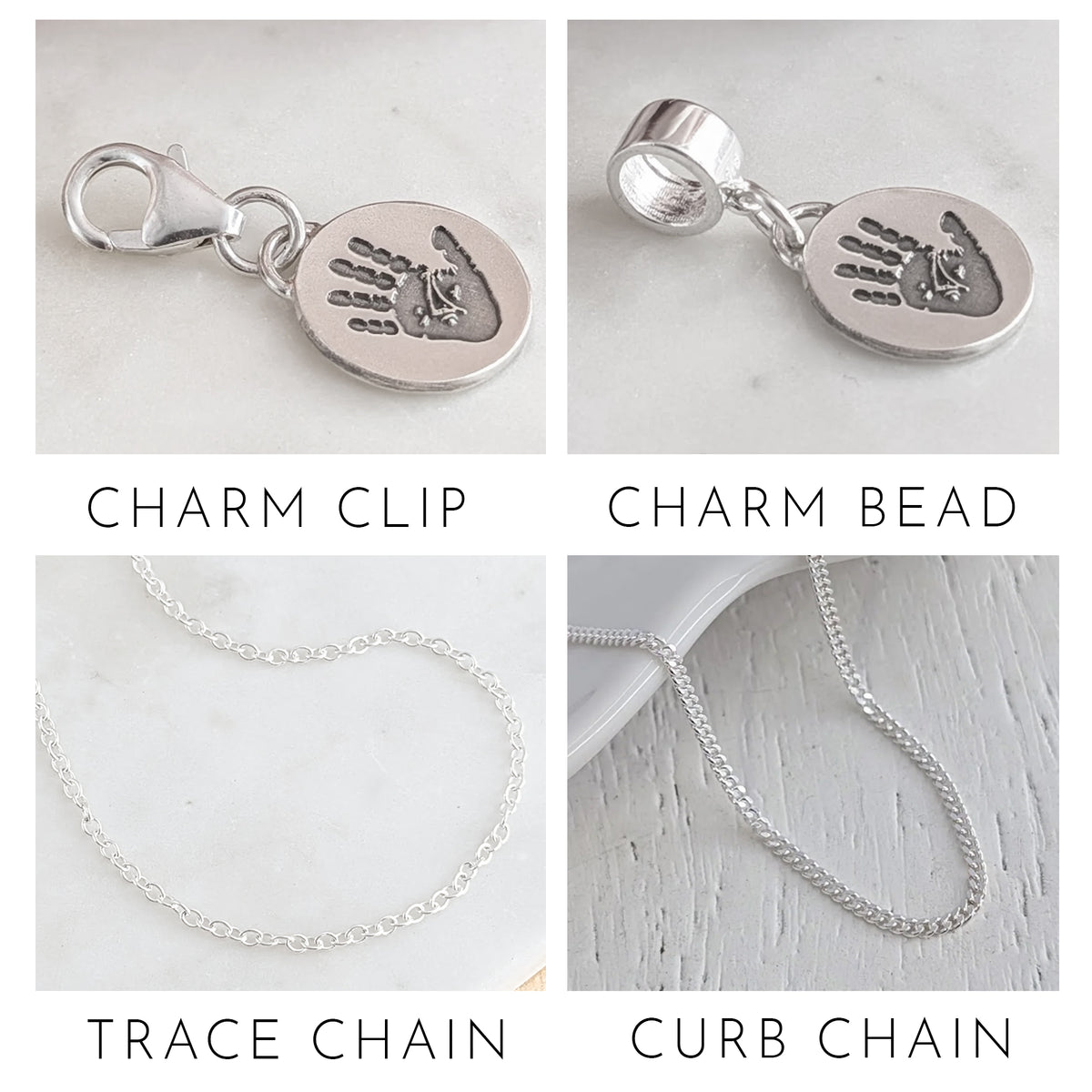 DAINTY HEART FINGERPRINT IMPRESSION CHARM