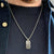 FINGERPRINT STEEL SMALL DOG TAG NECKLACE