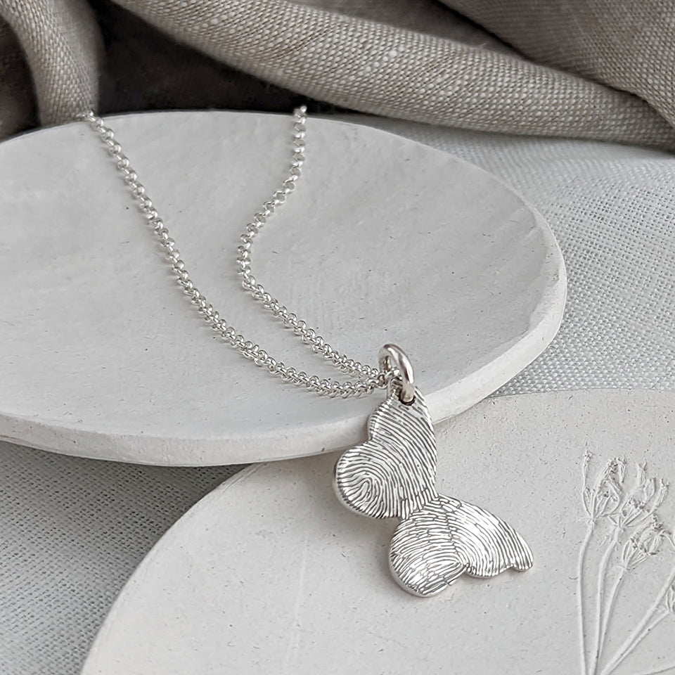 Silver butterfly sale pendant necklace