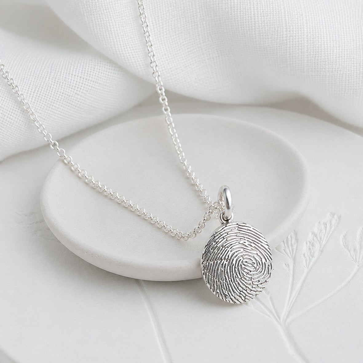 Fingerprint Memorial Charm | Round Disc