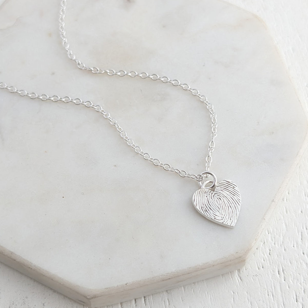  Memorial Fingerprint Jewellery UK - Custom fingerprint Necklace engraved with your own fingerprint