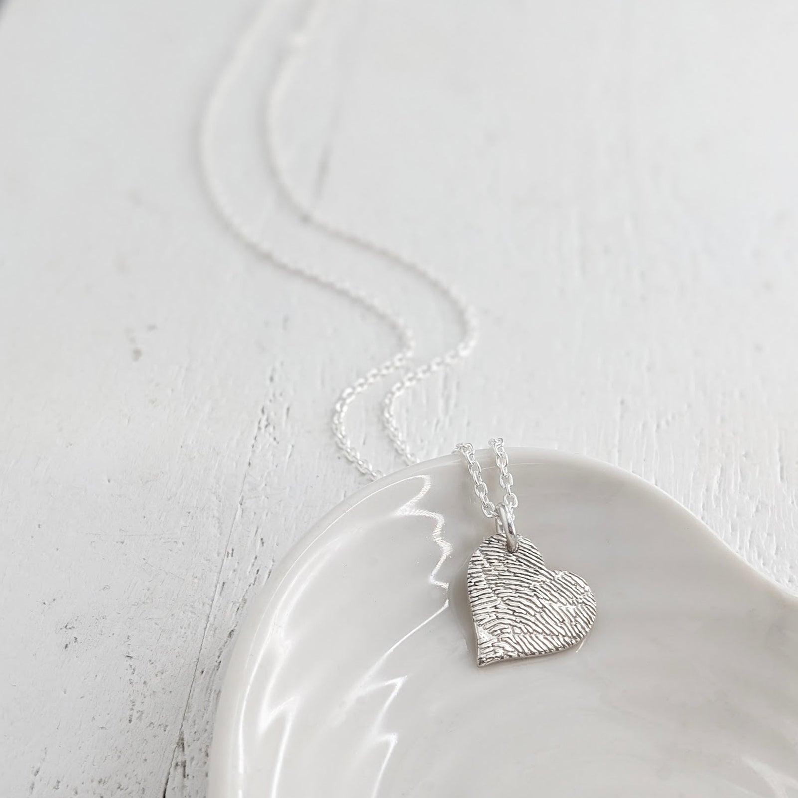 Memorial Jewellery | Silver and Solid Gold Fingerprint Necklace