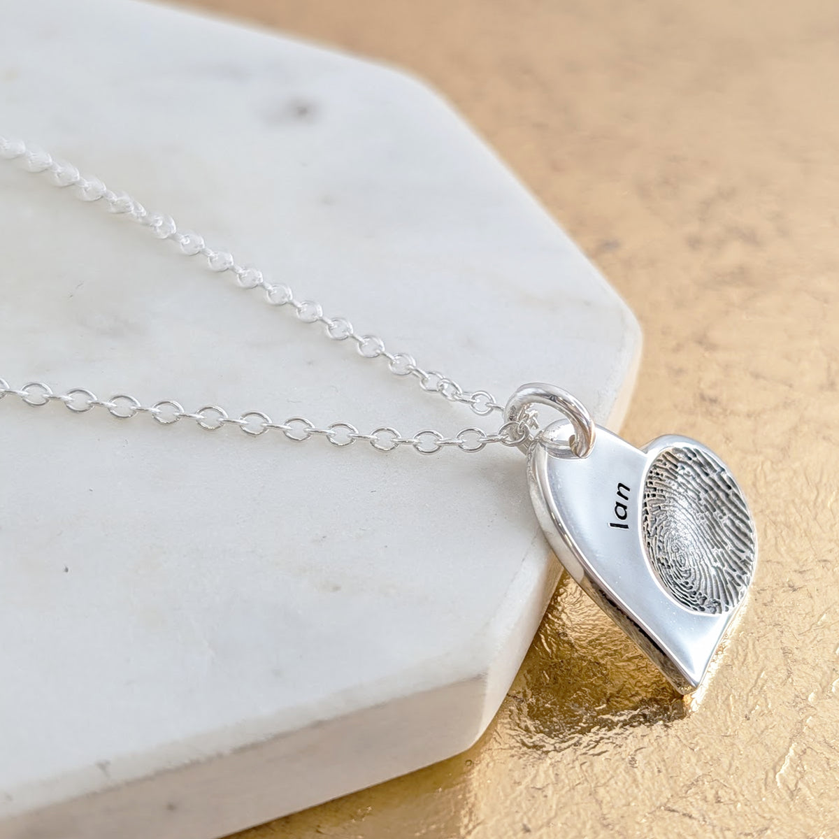 Memorial Fingerprint Necklace - Bereavement Jewellery