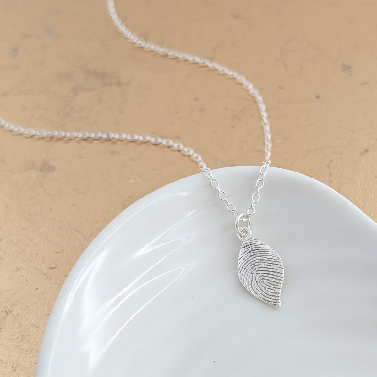 Leaf fingerprint chrm - handmade