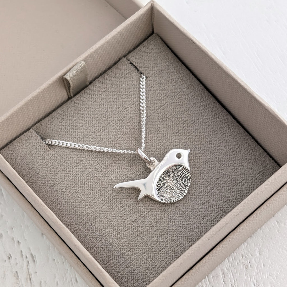 FINGERPRINT ROBIN PENDANT